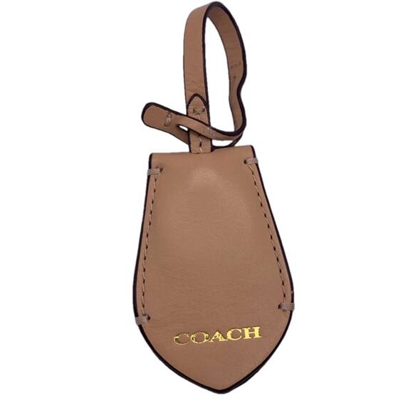 COACH Beige Bag Charm Key Fob - Picture 1 of 3